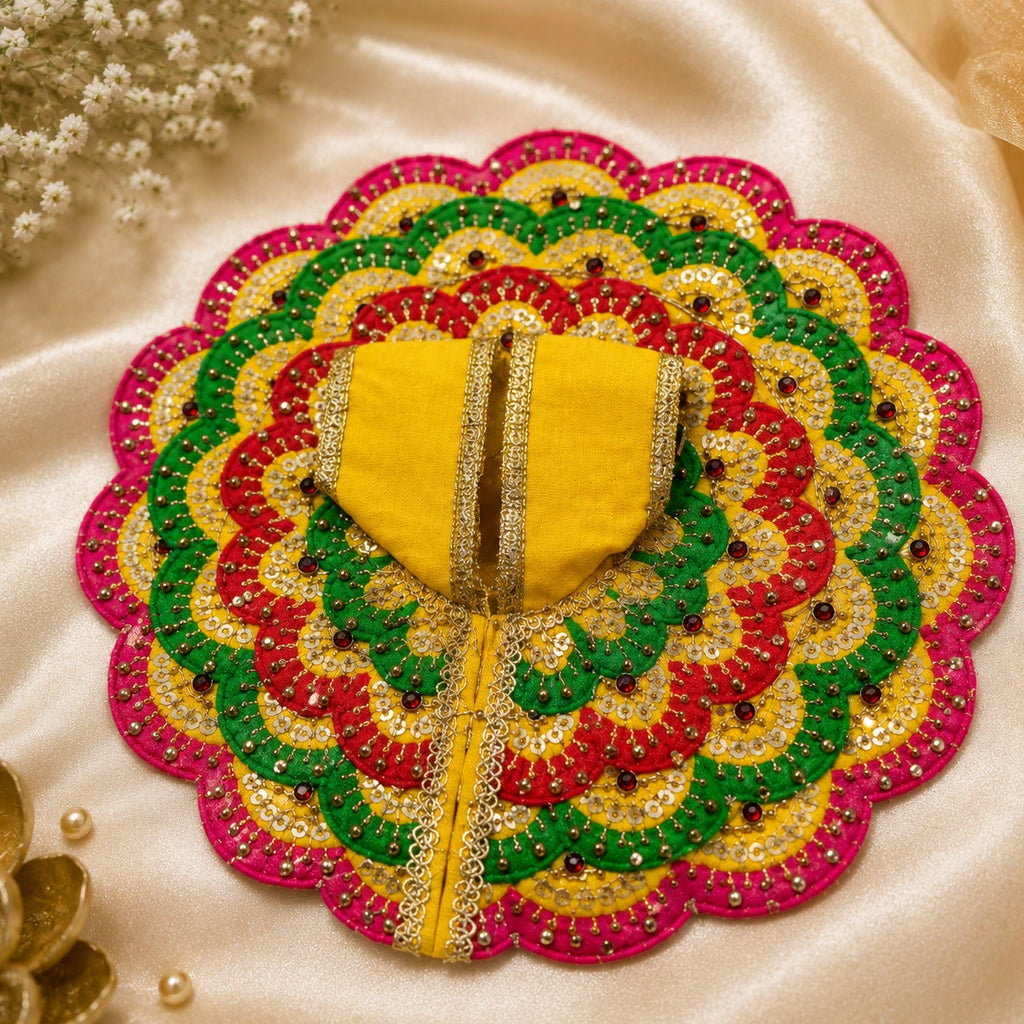 Shri Braj Rasmayur Shringar Poshak- Yellow
