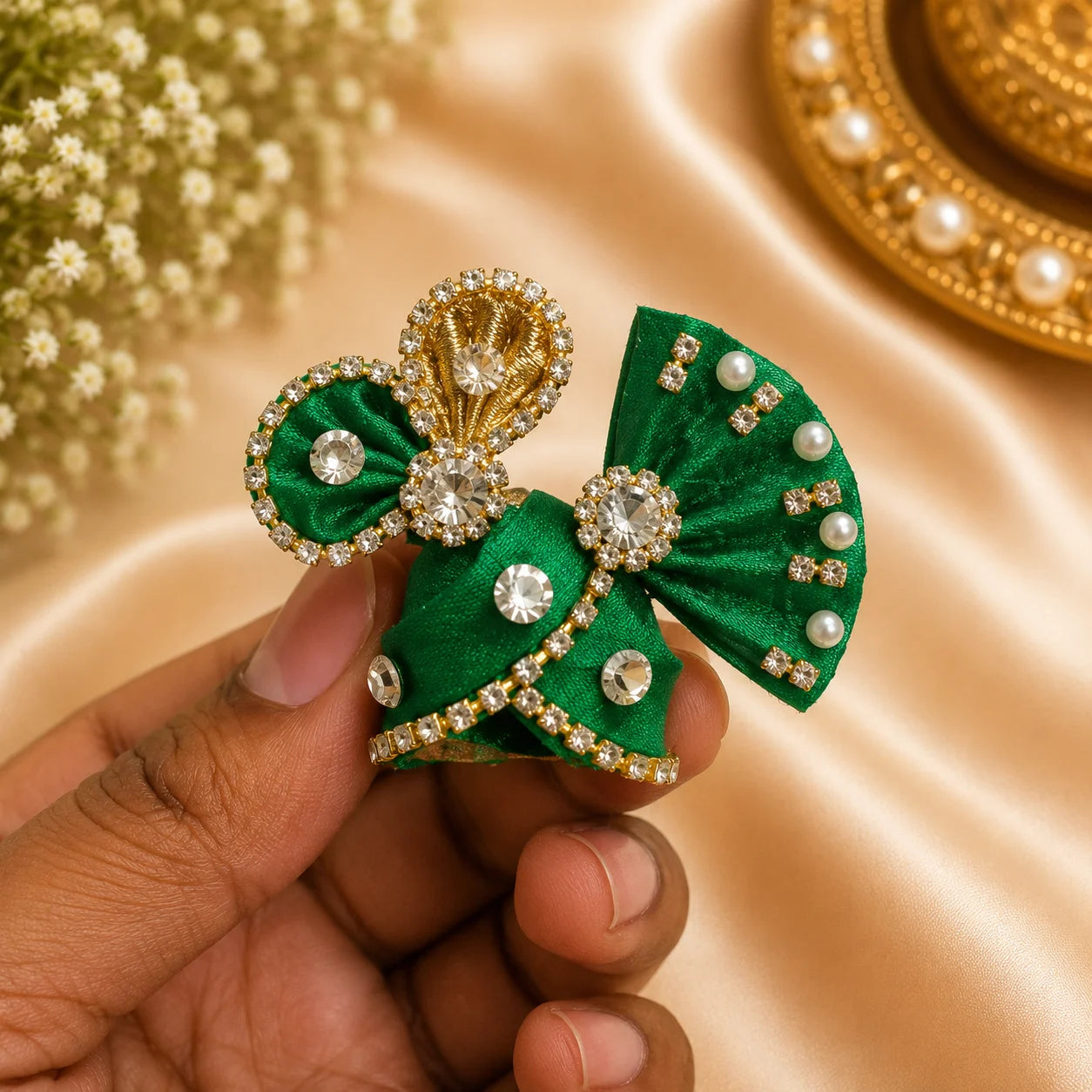 Vrindavan Hariyali Shringar Pagdi for Laddu Gopal Ji