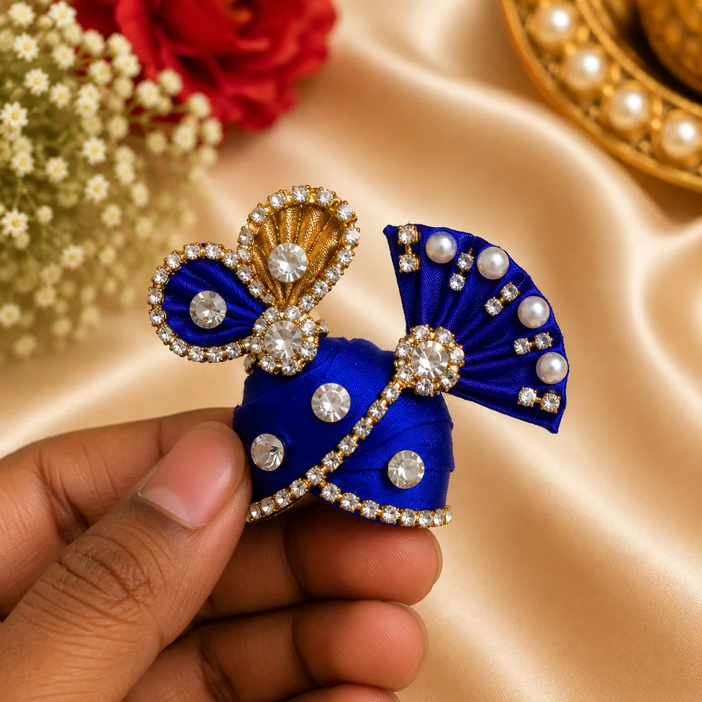 Vrindavan Neel Shringar Pagdi for Laddu Gopal Ji