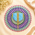 Rasik Kunj Vilas Handcrafted Laddu Gopal Poshak with Premium Stone Work - Blue