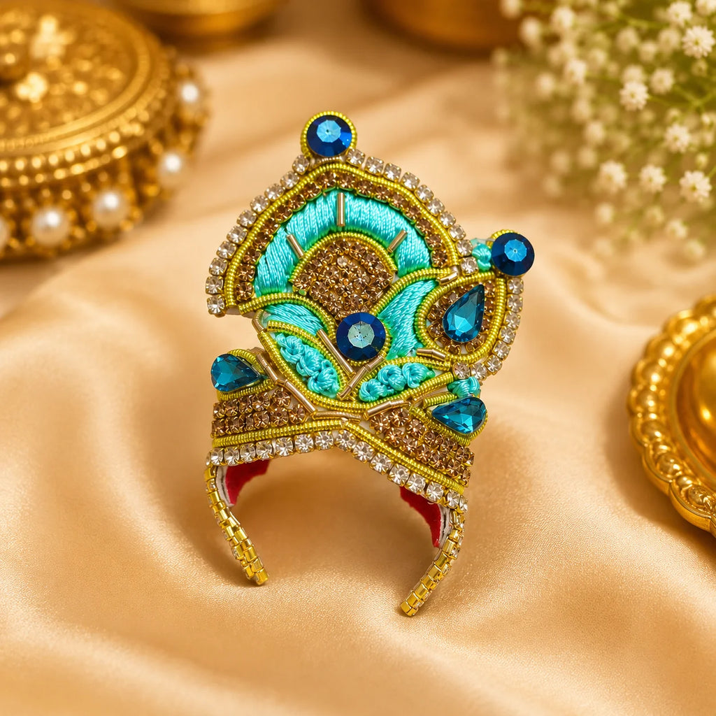 Vrindavan Neelkamal Zari Mukut for Laddu Gopal Ji