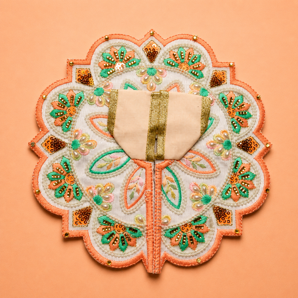 Shri Braj Pushpvaibhav Collection – Set of 3 Designer Laddu Gopal Poshak Combo | Mathura Vrindavan Handcrafted