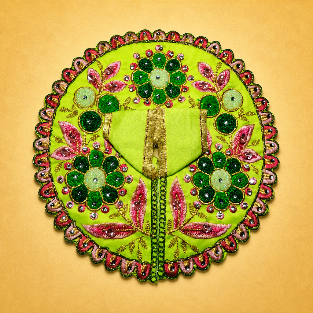 Shri Braj Rangvilas Collection – Set of 3 Designer Laddu Gopal Poshak Combo | Mathura Vrindavan Handcrafted