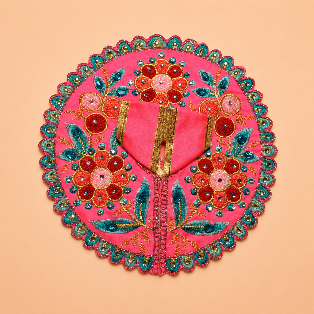 Shri Braj Pushpvaibhav Collection – Set of 3 Designer Laddu Gopal Poshak Combo | Mathura Vrindavan Handcrafted
