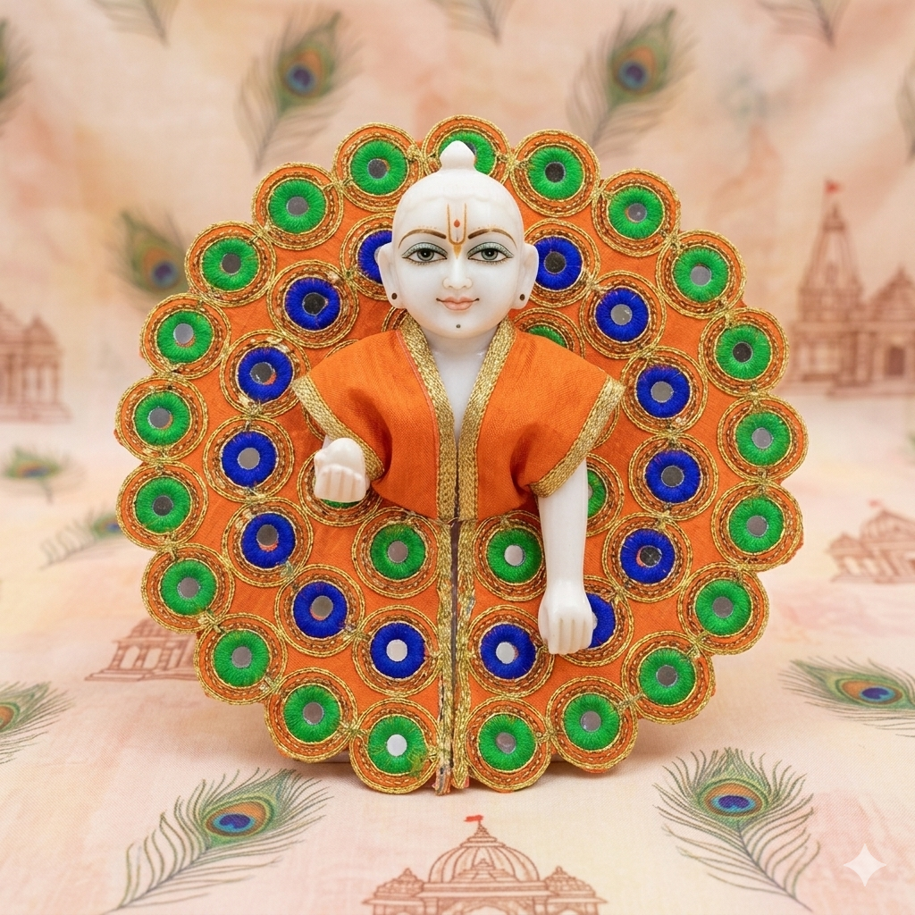 Vrindavan Sitara Rang orange Poshaak