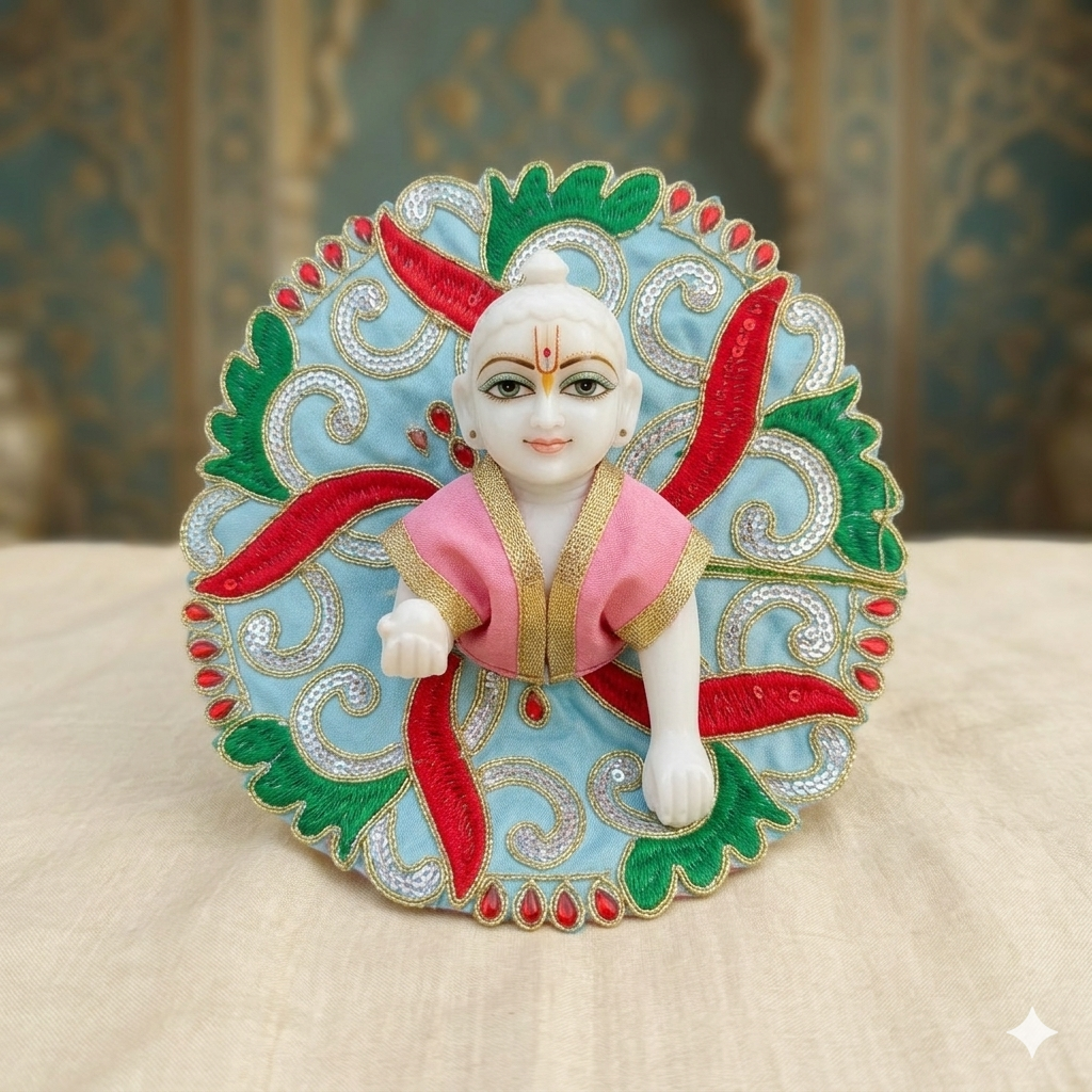 Vrindavan Red Blue Poshaak