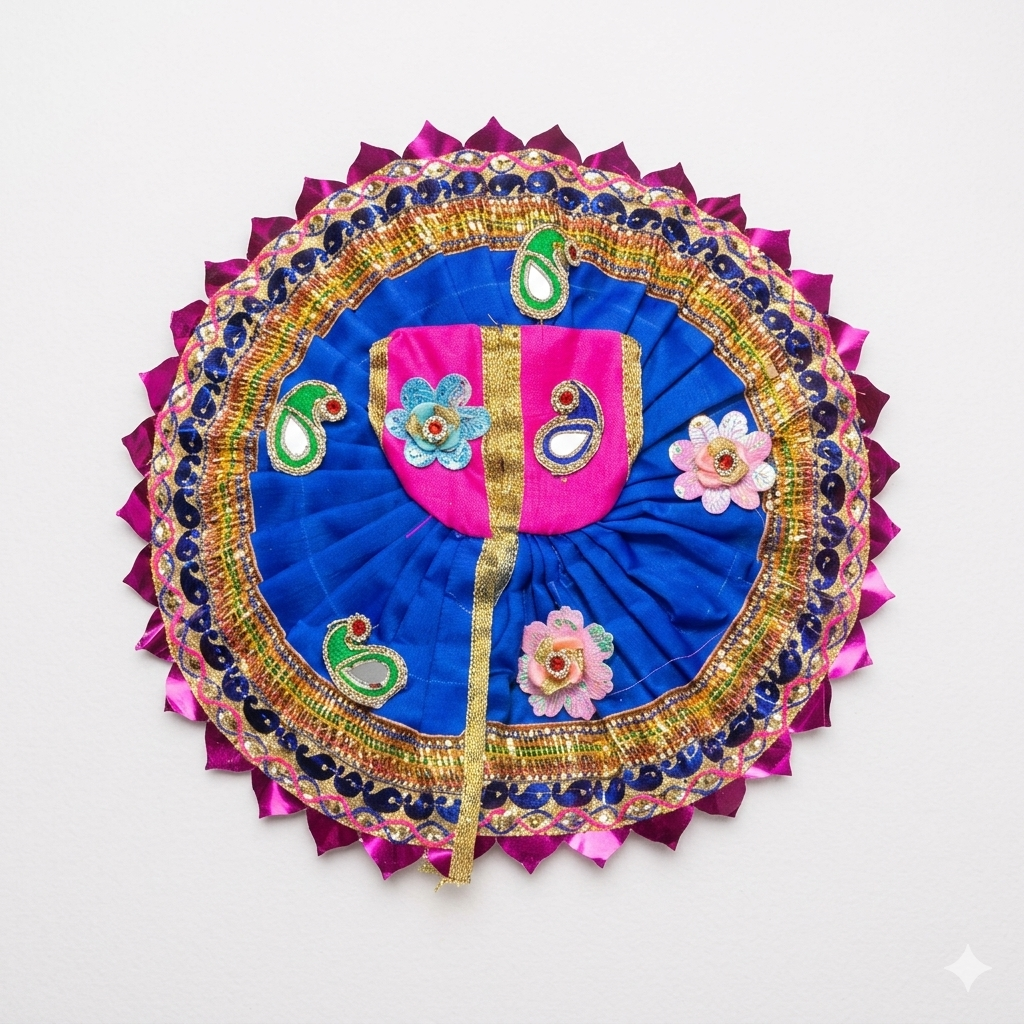 Vrindavan Flower Chandrika Blue Poshaak