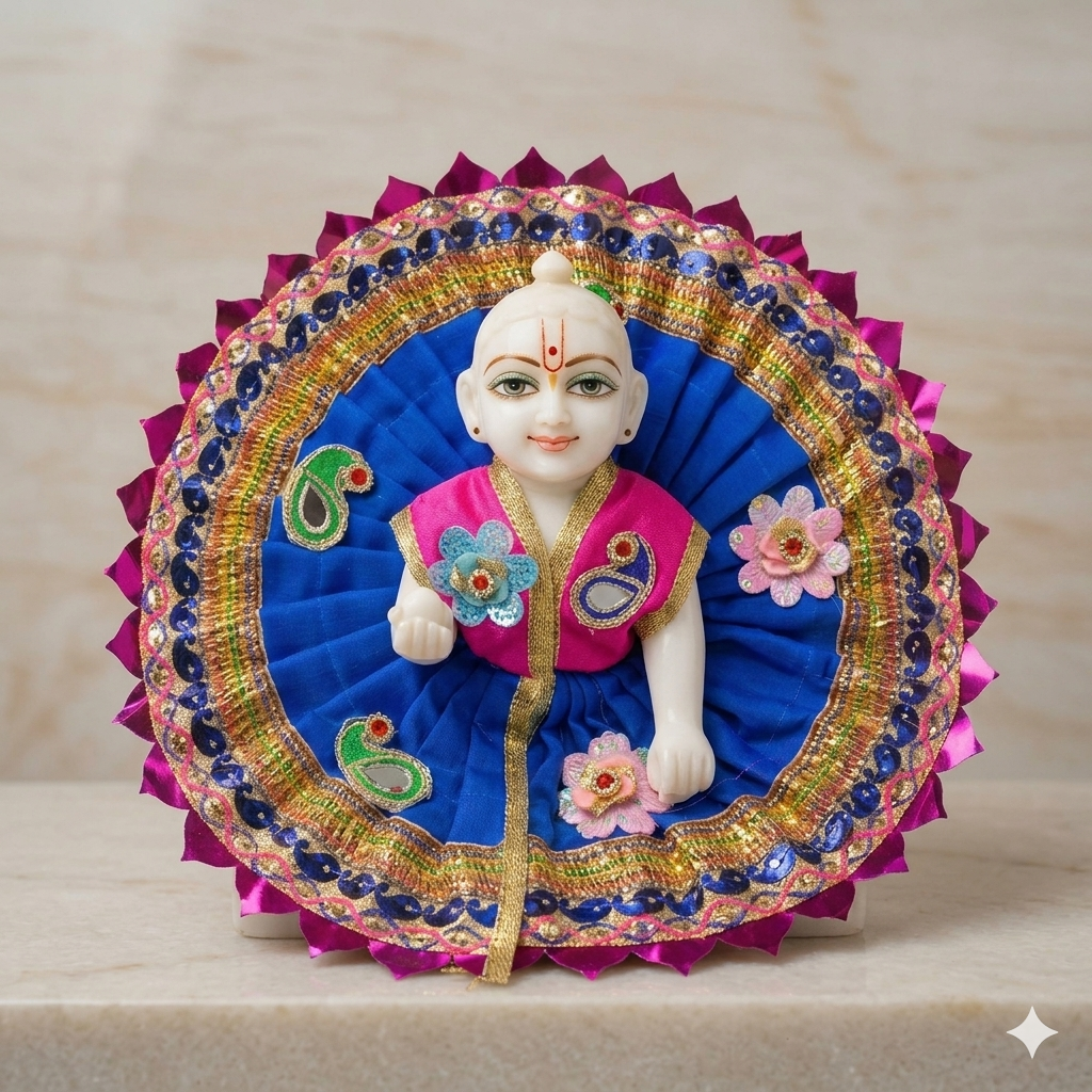 Vrindavan Flower Chandrika Blue Poshaak