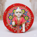 Vrindavan Red Phool Dress