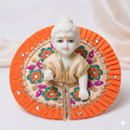 Vrindavan Orange Phool Dress