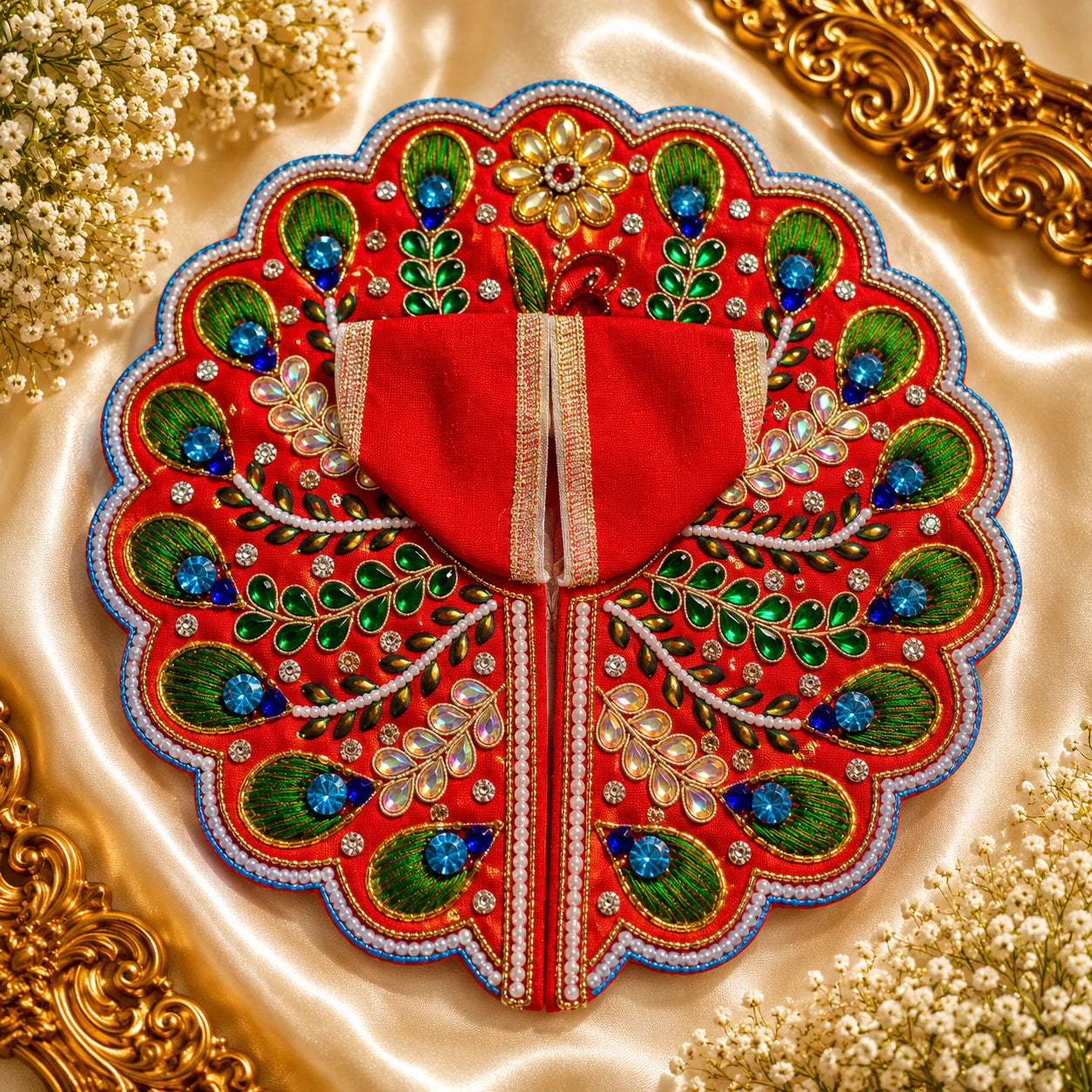 Vrindavan Ratna Morpankh Jadi Shringar Poshak