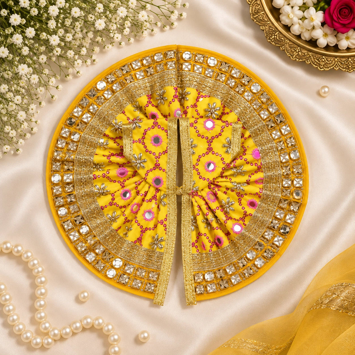 Shri Braj Rajsi Chunat Poshak - YELLOW