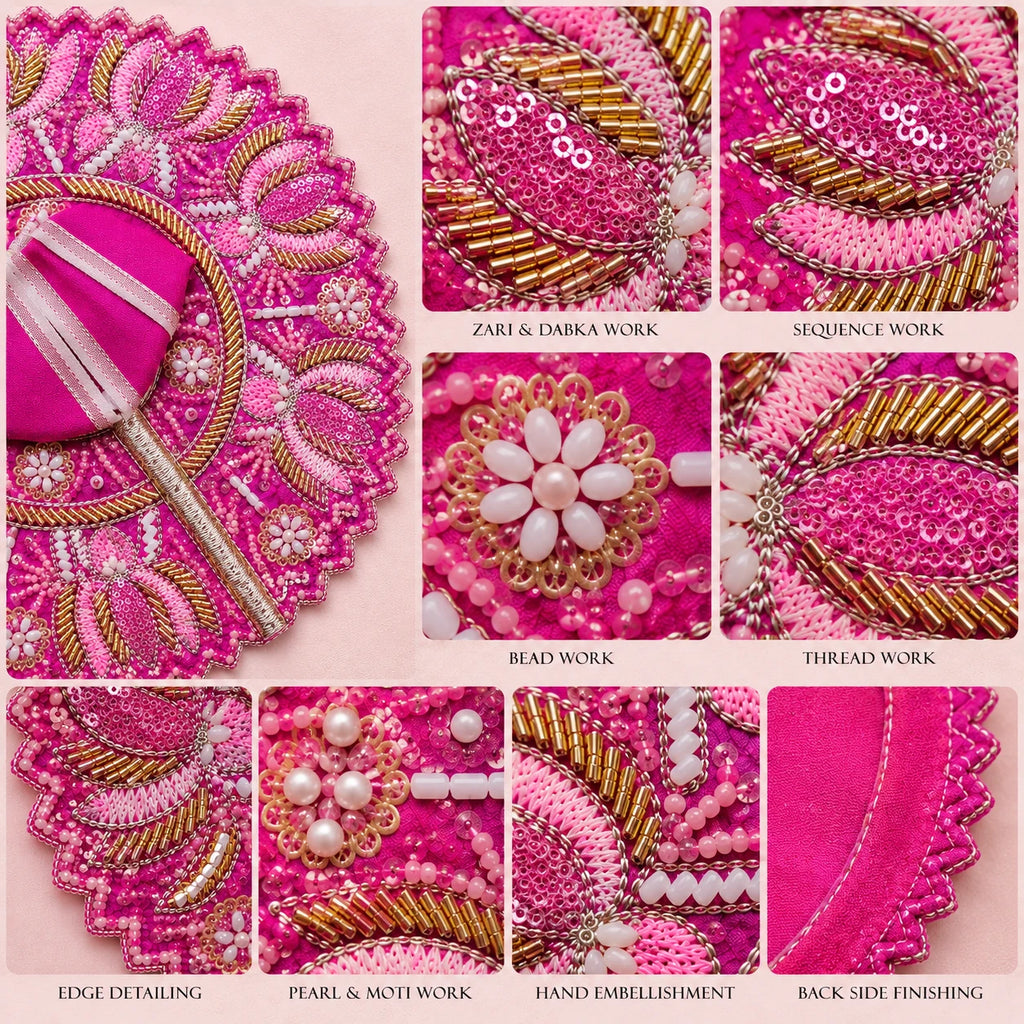 Shri Kunjbihari Pushparag Poshak - PINK