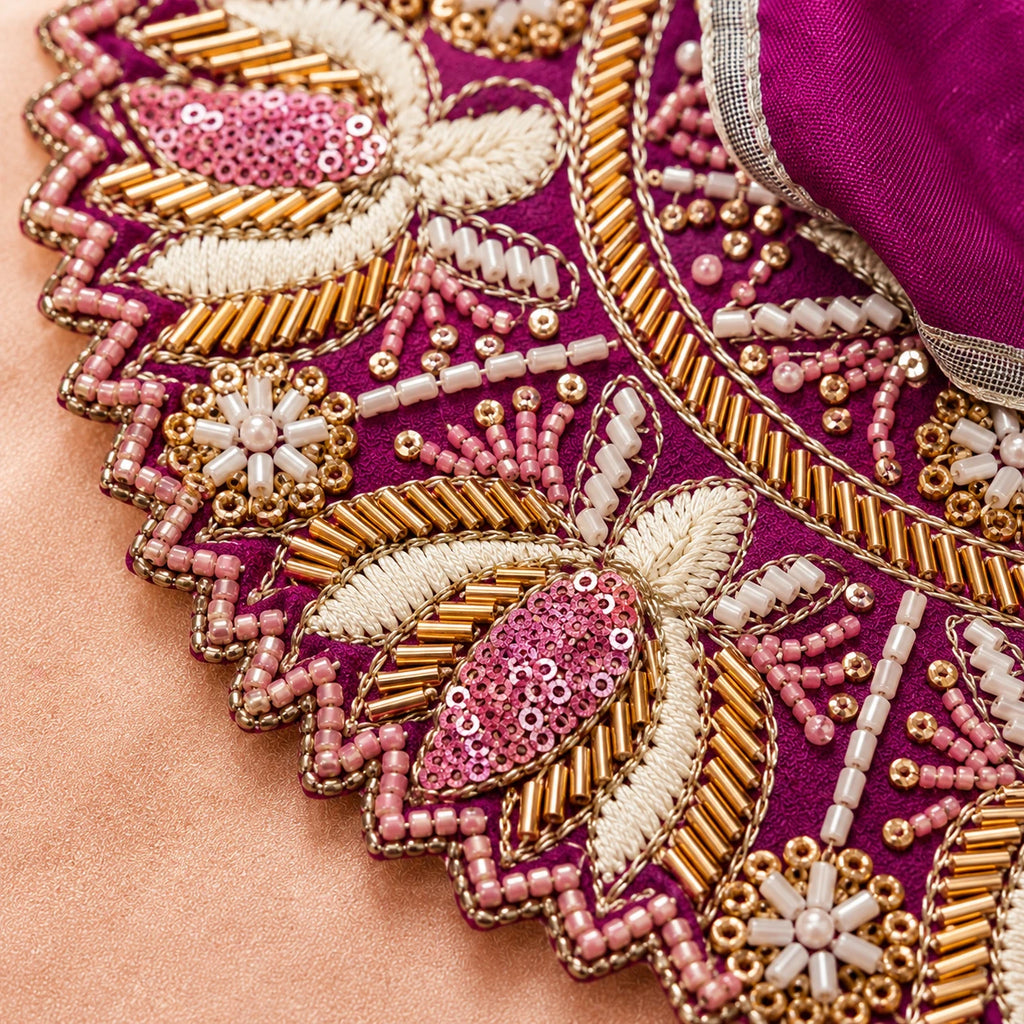 Shri Kunjbihari Pushparag Poshak - PURPLE
