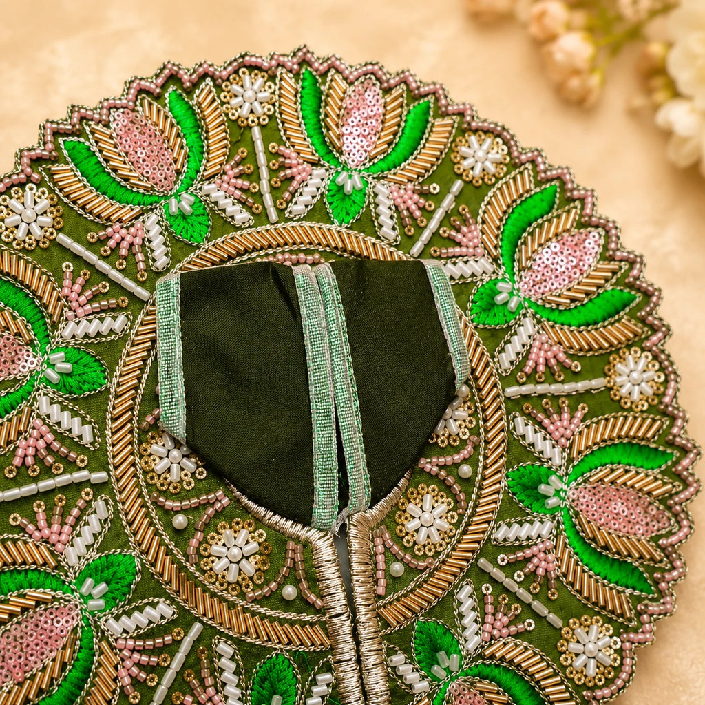 Shri Kunjbihari Pushparag Poshak - GREEN