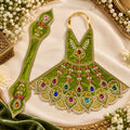 Braj Ras Madhuri 2 Pcs Durga Mata Poshak- Green