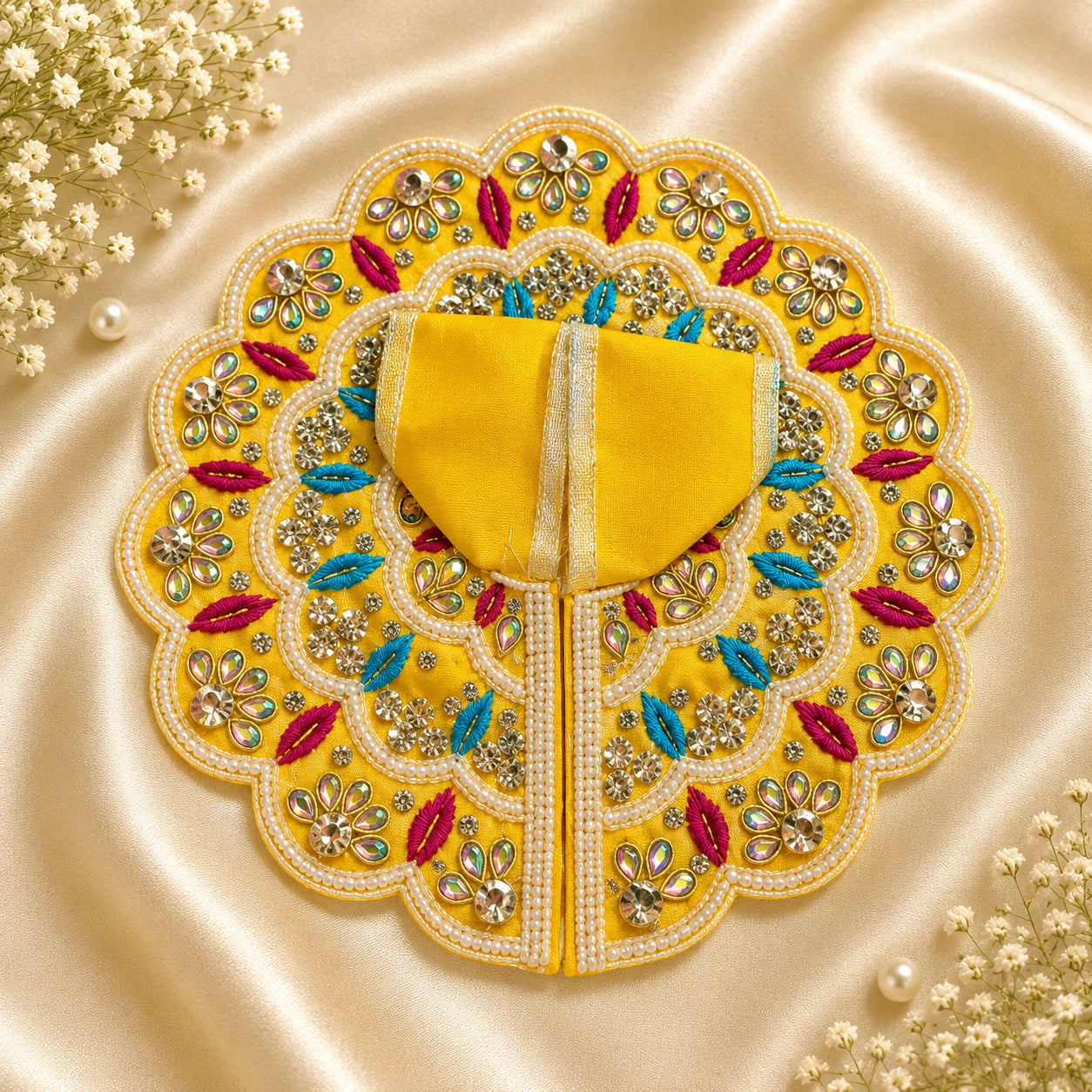 Vrindavan Moti Chandrajadi Shringar Poshak