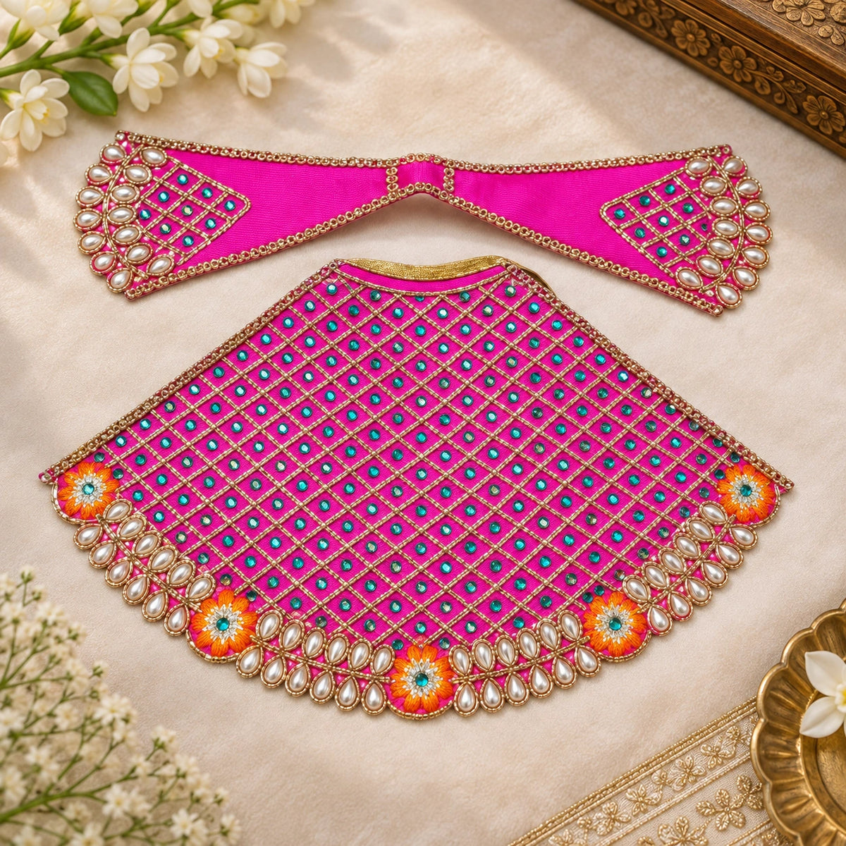 Braj Madhurima Lehenga Patka Poshak - Rani Pink