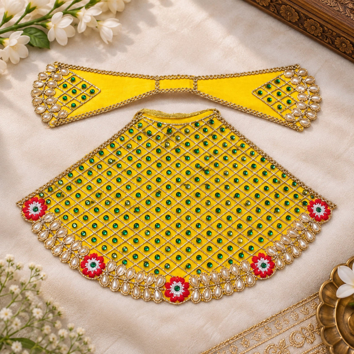 Braj Madhurima Lehenga Patka Poshak - Yellow