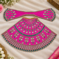 Braj Neel Ratna Lehenga Patka Poshak- Rani Pink