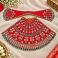 Braj Neel Ratna Lehenga Patka Poshak- Red