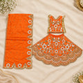 Braj Pushp Madhuri 3 Pcs Durga Mata Poshak - Orange