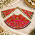 Braj Rajsi Shringar Lehenga Patka Poshak - OrangePink