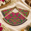 Braj Rajsi Shringar Lehenga Patka Poshak - PinkGreen