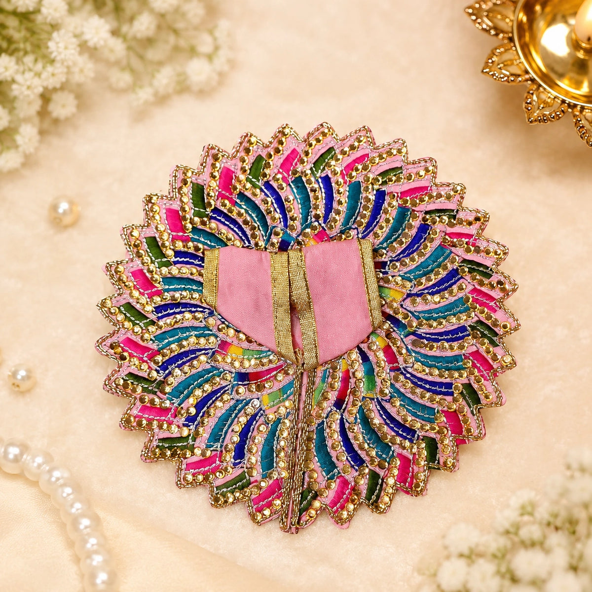 Shri Braj Rangoli Poshak- Pink