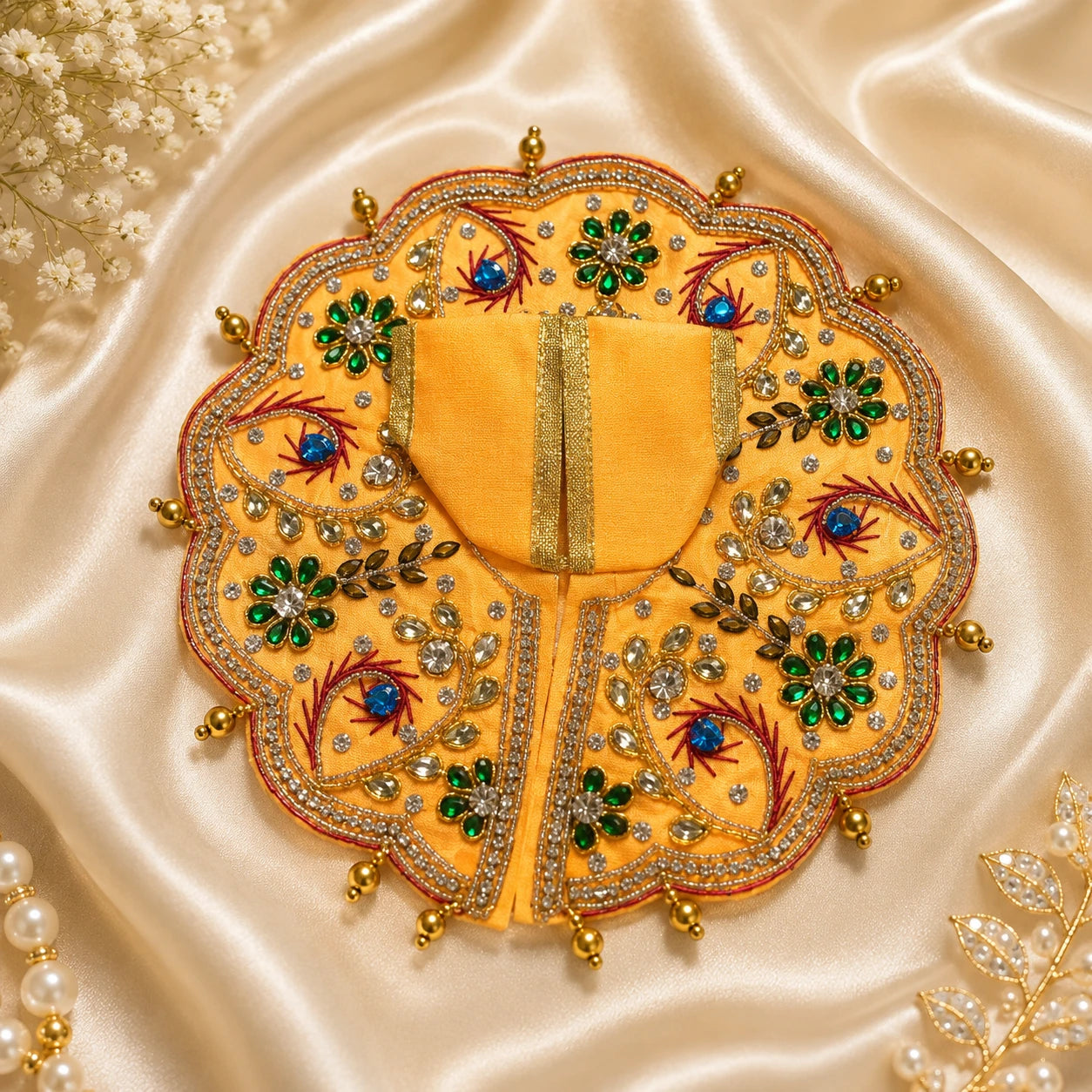 Vrindavan Kesari Morjadi Shringar Poshak