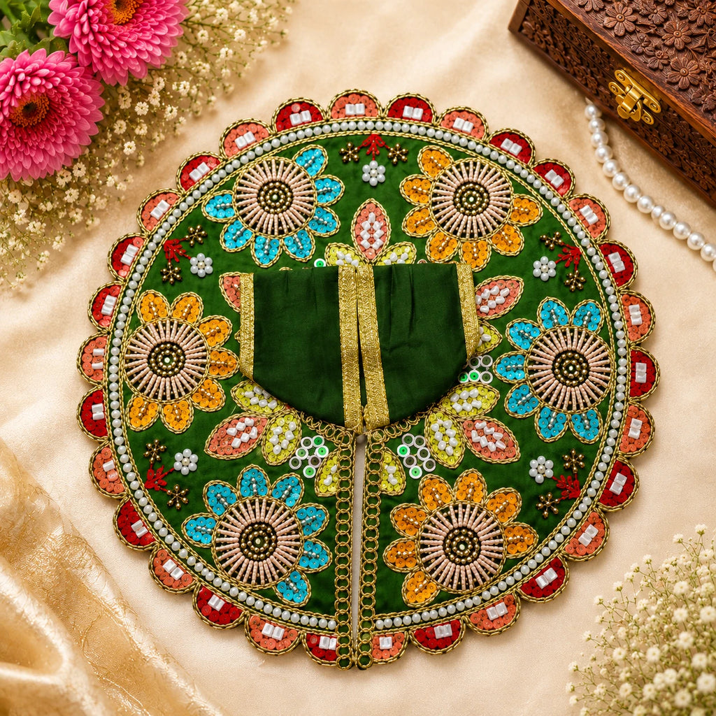 Shri Vrinda Kusum Poshaak - Green