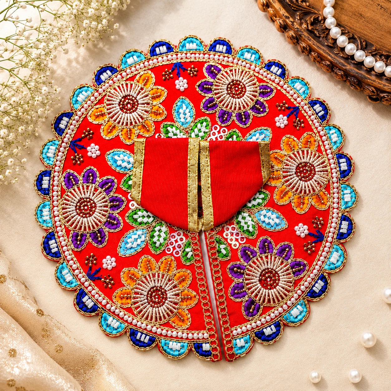 Shri Vrinda Kusum Poshaak - RED