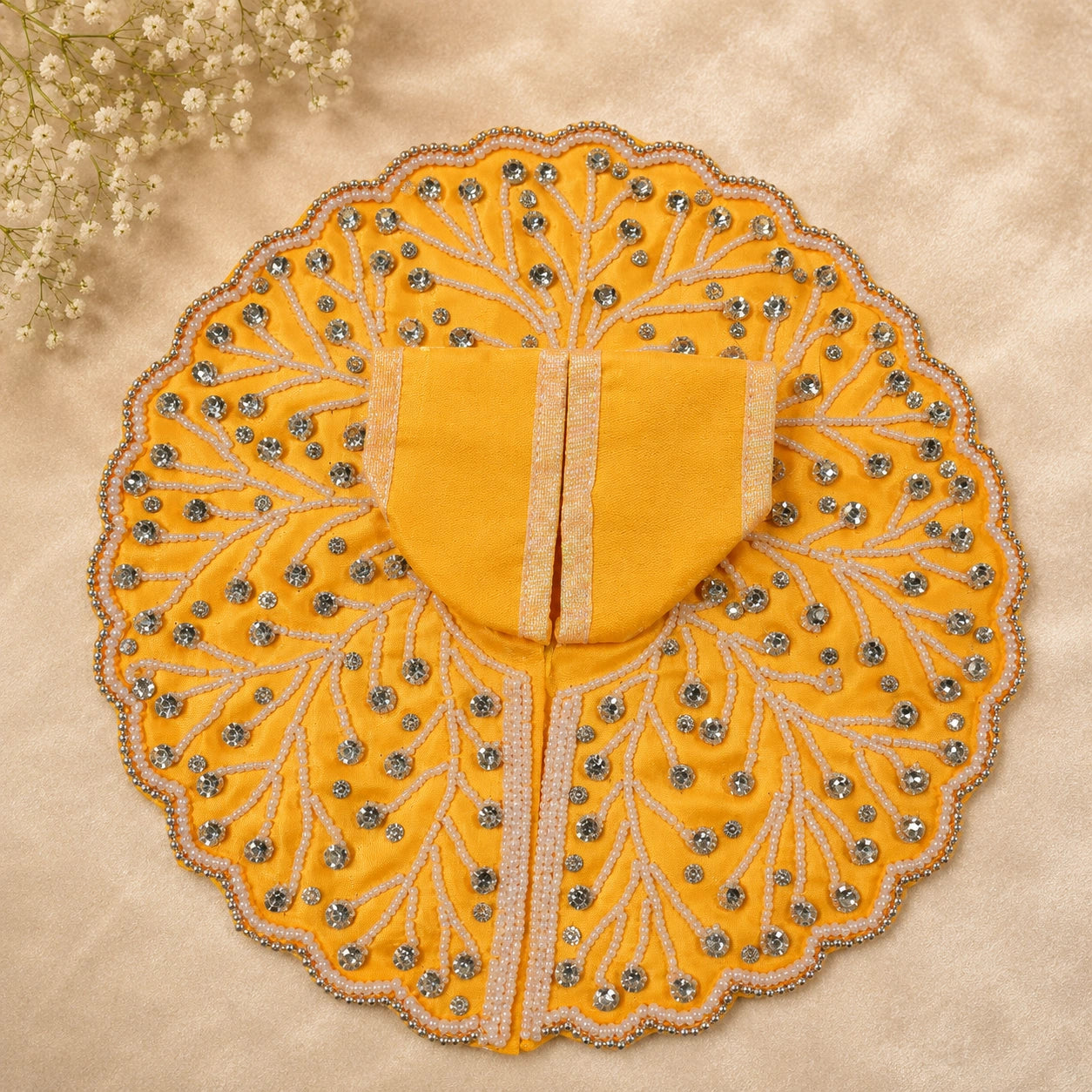 Shri Braj Shyam Kunj Poshak - Yellow