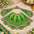 Braj Pushpa Madhuri Lehenga Patka - Green