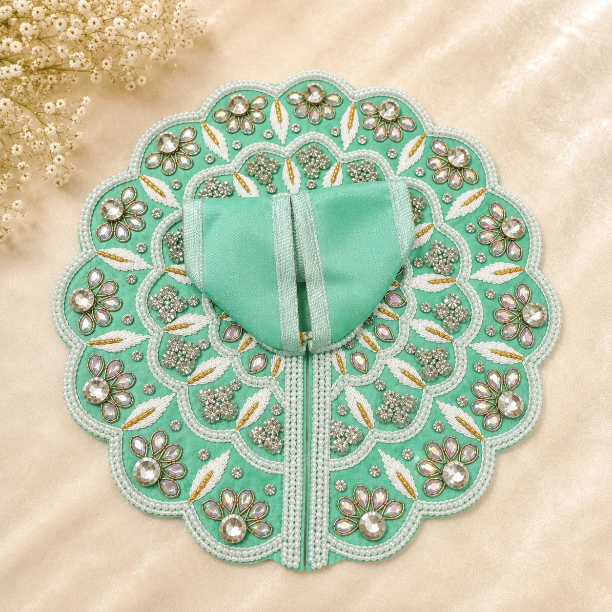 Shri Braj Rangdhara Poshak -Parrot Green