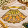 Braj Kusum Madhavi Lehenga Patka Poshak- Yellow