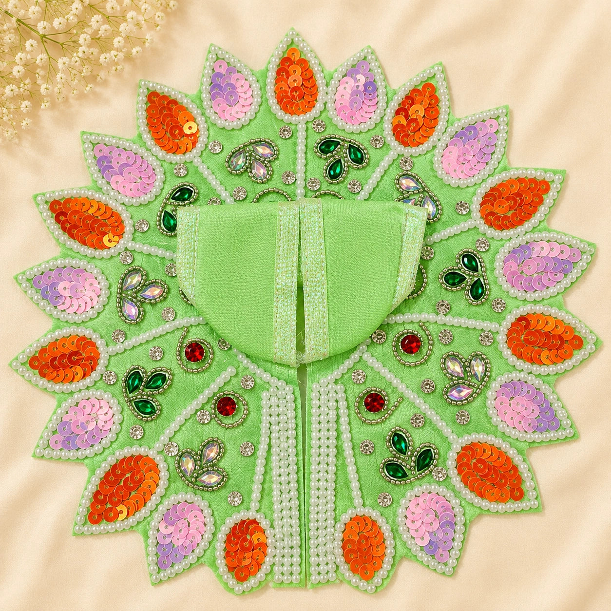 Shri Braj Phool Vatika Poshak -Green