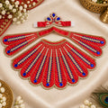 Braj Neelam Madhavi 3pcs Lehenga Patka Poshak-  Red