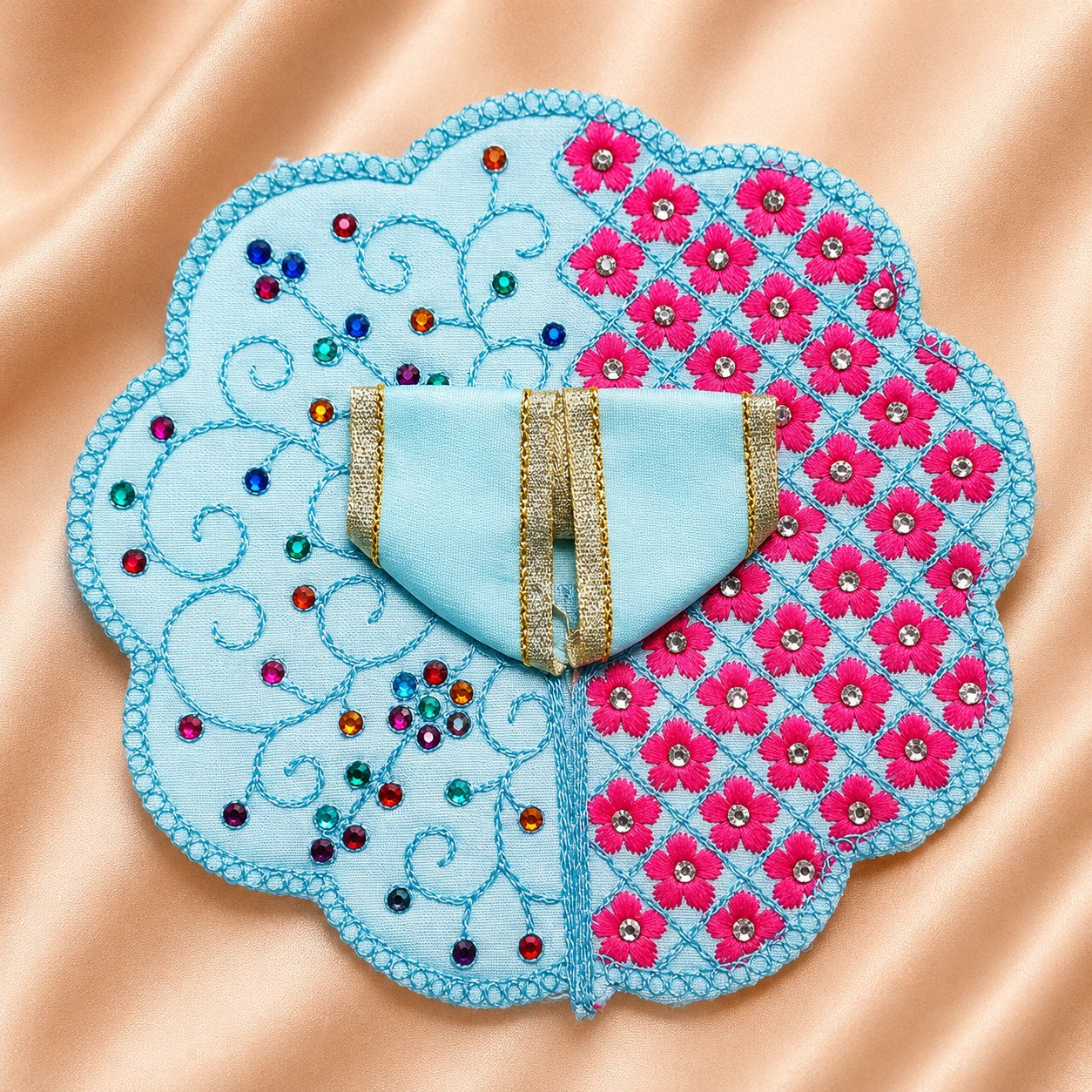 Shri Braj Pushp Vilas Poshak - BLUE