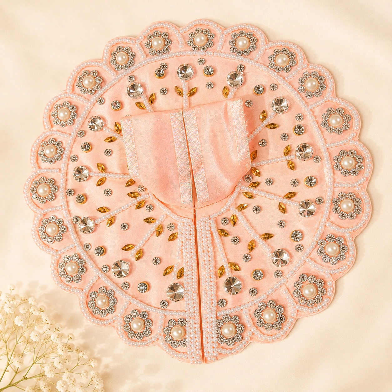 Shri Braj Ratnavali Poshak- Cream