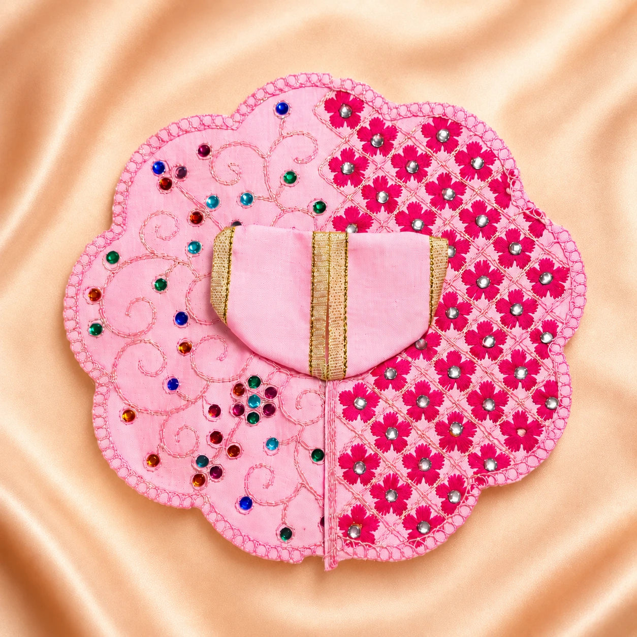 Shri Braj Pushp Vilas Poshak - PINK