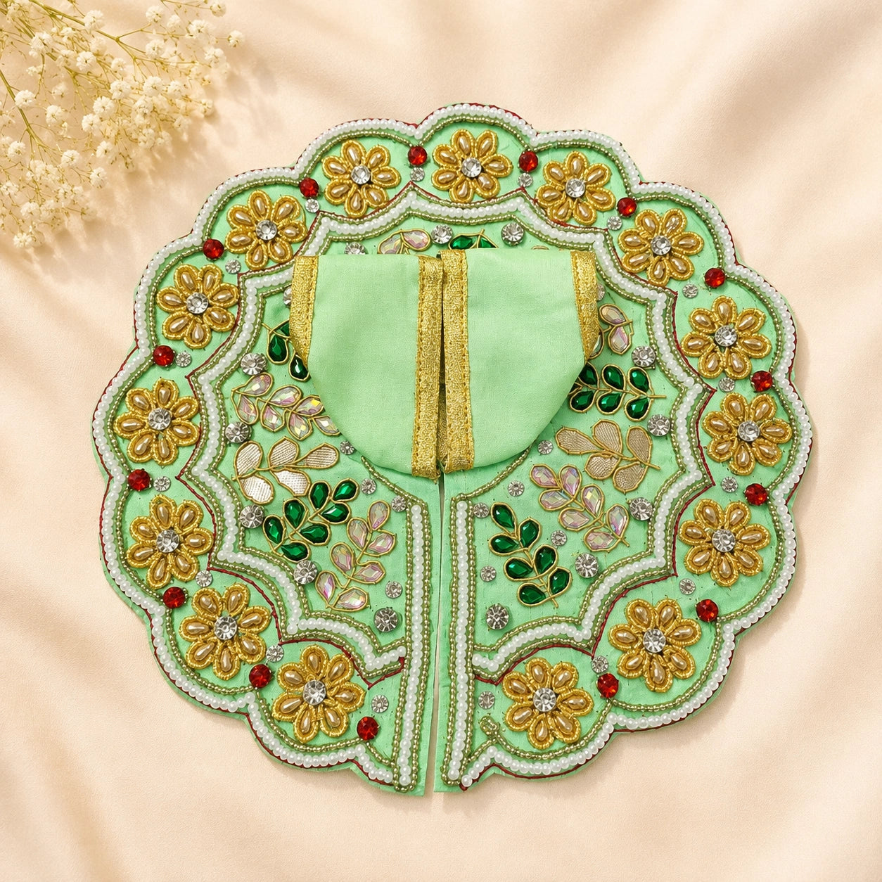 Shri Braj Phool Madhuri Poshak -Green