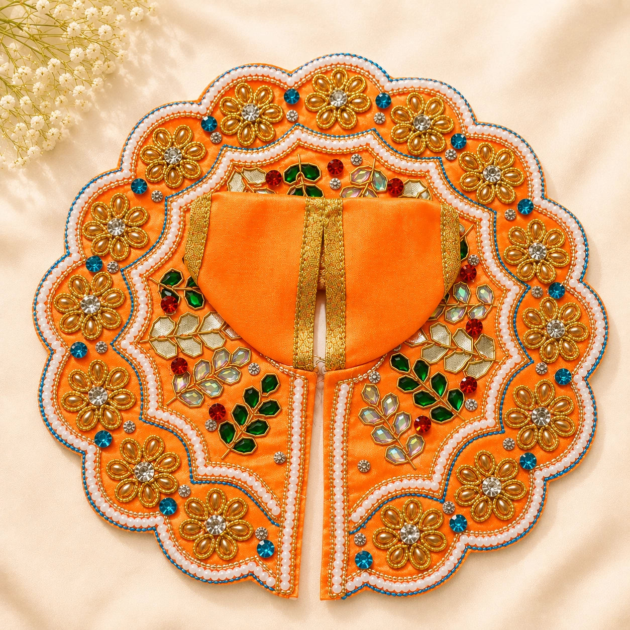 Shri Braj Phool Madhuri Poshak - Orange