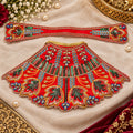 Braj Kusum Madhavi Lehenga Patka Poshak- Red