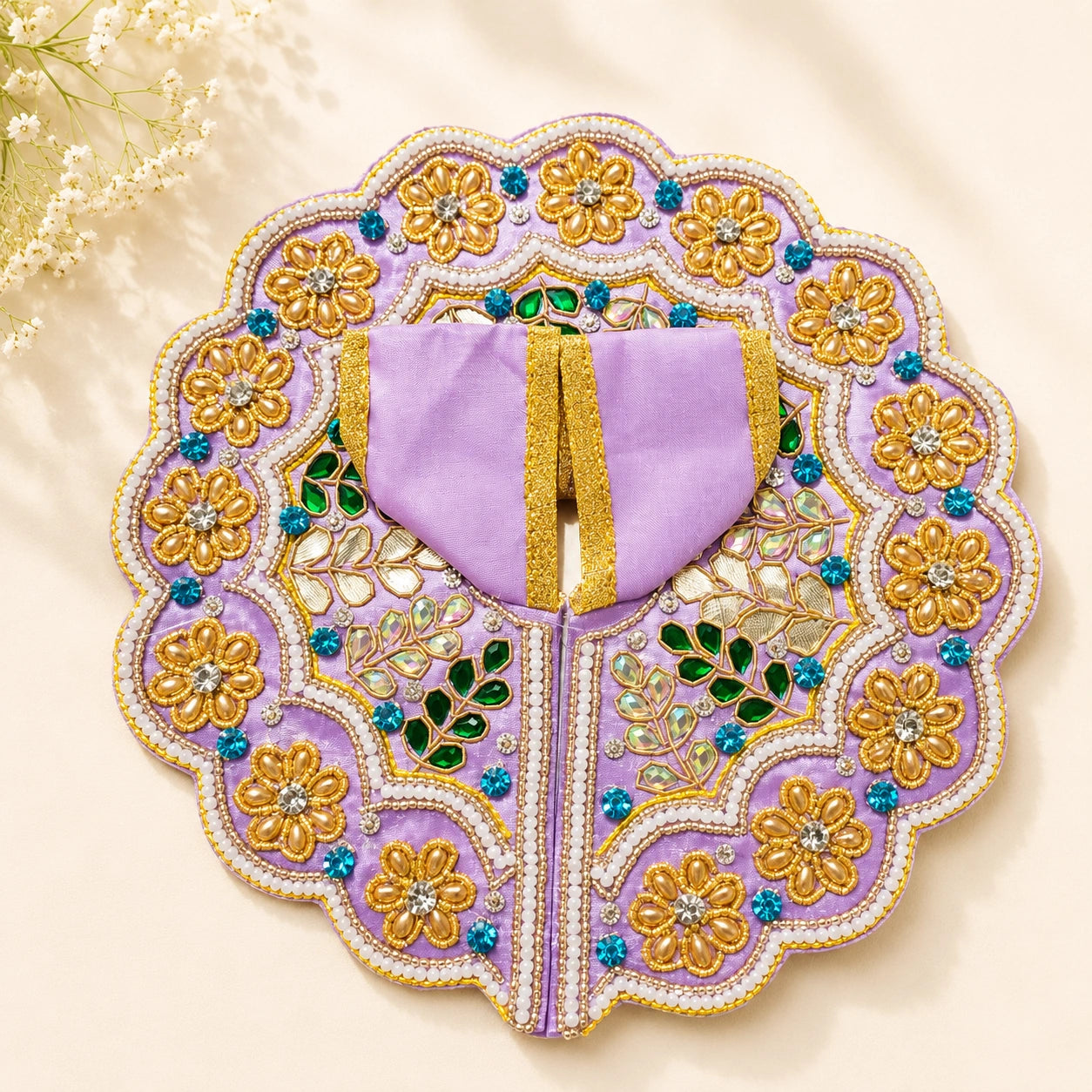 Shri Braj Phool Madhuri Poshak - Purple