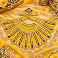 Braj Neelam Madhavi 3pcs Lehenga Patka Poshak- Yellow