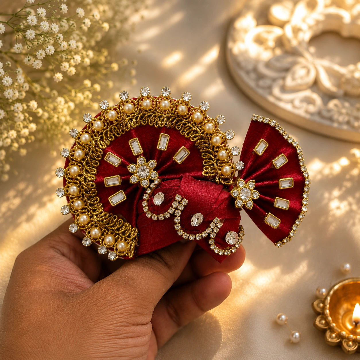 Shri Braj Vanamali Pagadi - Red