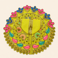 Divine Yellow Vrindavan Pushp Leela Poshak